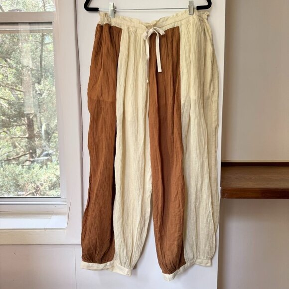 NWT Free People Coconut Set Wide Leg Pants Vest Matching 100% Cotton Two Piece - Picture 7 of 15
